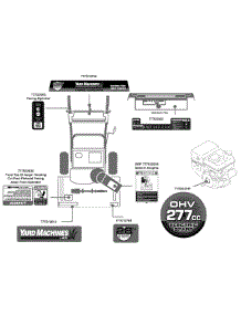 Label Map 31Ah64eg700 parts for Yard Machines Snow Thrower 31AH64EG700 / 2009 from AppliancePartsPros.com