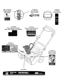 Label Map parts for Yard Machines Snow Thrower 31AM2N1B700 / 2008 from AppliancePartsPros.com