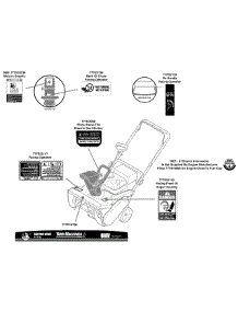 Label Map Yard Machines parts for Yard Machines Snow Thrower 31AM2N1B729 / 2009 from AppliancePartsPros.com
