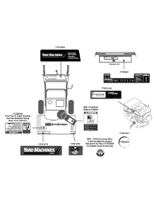 Label Map 31Am62fe752 parts for Yard Machines Snow Thrower 31AM62FE752 / 2010 from AppliancePartsPros.com