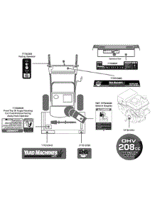 Label Map 31Am63ef700 parts for Yard Machines Snow Thrower 31AM63EF700 / 2009 from AppliancePartsPros.com