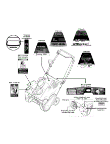 Label Map 31As2s1e parts for Yard Machines Snow Thrower 31AS2S1E700 / 2012 from AppliancePartsPros.com
