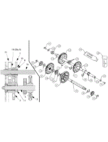 Drive Shaft Threaded 753-05173 parts for Yard Machines Snow Thrower 31AS6LCE700 / 2005 from AppliancePartsPros.com