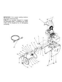 Engine & V-Belts parts for Yard Machines Snow Thrower 31B-611D352 / 2001 from AppliancePartsPros.com