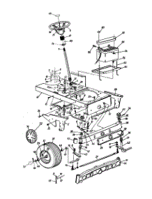Wheels, Front / Axle, Front / Battery / Steering Assembly / Lower Frame parts for Yard Machines Garden Tractor TMO-3304602 / 1998 from AppliancePartsPros.com