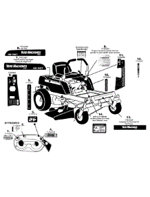 Label Map parts for Yard Machines Z-Series 17AA5AAG700 / 2008 from AppliancePartsPros.com