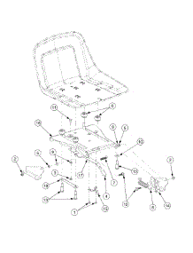 Seat parts for Yard Machines Z-Series 17AA5AAG700 / 2008 from AppliancePartsPros.com