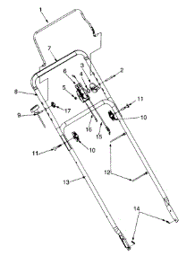 Handle parts for Yard-Man Push Walk-Behind Mower 11A-108Q401 / 2000 from AppliancePartsPros.com