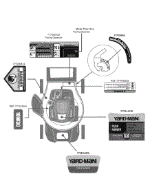 Label Map 11A-18M parts for Yard-Man Push Walk-Behind Mower 11A-18M9002 / 2010 from AppliancePartsPros.com