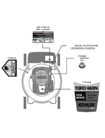 Label Map 11A-41K3 parts for Yard-Man Push Walk-Behind Mower 11A-41K3001 / 2010 from AppliancePartsPros.com