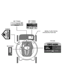 Label Map 11A-41M9 parts for Yard-Man Push Walk-Behind Mower 11A-41M9001 / 2010 from AppliancePartsPros.com