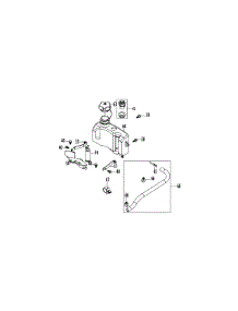 5P70ml Fuel Tank & Mounting parts for Yard-Man Push Walk-Behind Mower 11A-54M7001 / 2010 from AppliancePartsPros.com