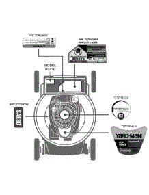 Label Map parts for Yard-Man Push Walk-Behind Mower 11A-A12N701 / 2014 from AppliancePartsPros.com