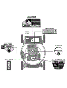 Label Map 11A-A22j701 parts for Yard-Man Push Walk-Behind Mower 11A-A22J701 / 2014 from AppliancePartsPros.com