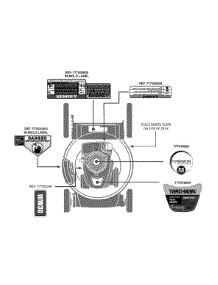 Label Map 11A-B02j701 parts for Yard-Man Push Walk-Behind Mower 11A-B02J701 / 2013 from AppliancePartsPros.com