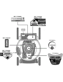 Label Map parts for Yard-Man Push Walk-Behind Mower 11A-B22N701 / 2014 from AppliancePartsPros.com