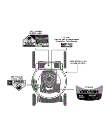 Label Map 11A-B29q701 parts for Yard-Man Push Walk-Behind Mower 11A-B29Q701 / 2012 from AppliancePartsPros.com