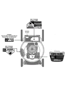 Label Map 11A-B2aq701 parts for Yard-Man Push Walk-Behind Mower 11A-B2AQ701 / 2014 from AppliancePartsPros.com