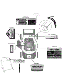 Label Map 12A-18M7 parts for Yard-Man Self-Propelled Walk-Behind Mower 12A-18M7002 / 2010 from AppliancePartsPros.com