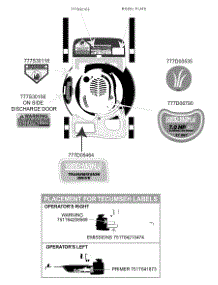 Safety & Decorative Labels parts for Yard-Man Self-Propelled Walk-Behind Mower 12A-565I401 / 2003 from AppliancePartsPros.com