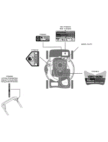 Label Map 12A-569Q parts for Yard-Man Self-Propelled Walk-Behind Mower 12A-569Q001 / 2010 from AppliancePartsPros.com