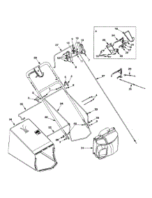 Handle & Bag parts for Yard-Man Self-Propelled Walk-Behind Mower 12A-979T401 / 2001 from AppliancePartsPros.com