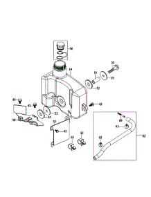 5P65mu Fuel Tank & Mounting parts for Yard-Man Self-Propelled Walk-Behind Mower 12A-A1JY701 / 2012 from AppliancePartsPros.com