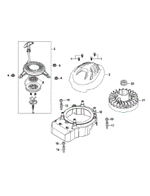 5P65m0c Flywheel & Shroud parts for Yard-Man Self-Propelled Walk-Behind Mower 12A-A1M9001 / 2012 from AppliancePartsPros.com