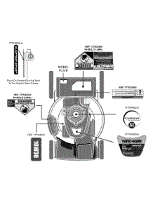 Label Map 12Agb2s6x01 parts for Yard-Man Self-Propelled Walk-Behind Mower 12AGB2S6701 / 2014 from AppliancePartsPros.com
