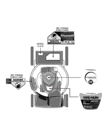 Label Map 12Avb22j701 parts for Yard-Man Self-Propelled Walk-Behind Mower 12AVB22J701 / 2014 from AppliancePartsPros.com