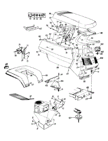 Muffler Shield, Hood And Grille Assembly parts for Yard-Man Lawn Tractor 133K694G401 / 1993 from AppliancePartsPros.com