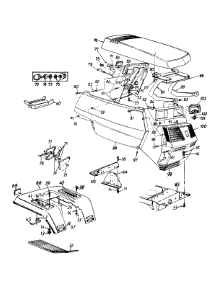 Hood Style 4 parts for Yard-Man Lawn Tractor 135D614G401 / 1995 from AppliancePartsPros.com