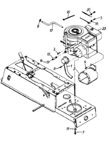 Engine, External parts for Yard-Man Lawn Tractor 135N604F401 / 1995 from AppliancePartsPros.com