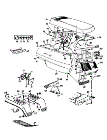 Hood Assembly parts for Yard-Man Lawn Tractor 1361614G701 / 1996 from AppliancePartsPros.com
