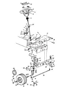 Steering Assembly / Wheels, Front / Axle, Front parts for Yard-Man Lawn Tractor 1362694G701 / 1996 from AppliancePartsPros.com