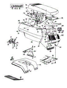 Hood Assembly parts for Yard-Man Lawn Tractor 1363694H701 / 1996 from AppliancePartsPros.com