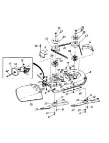 Mowing Deck Assembly parts for Yard-Man Lawn Tractor 136A694F701 / 1996 from AppliancePartsPros.com