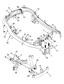 Upper Frame parts for Yard-Man Lawn Tractor 13A-325-401 / 1999 from AppliancePartsPros.com