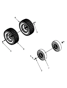 Wheel Assembly parts for Yard-Man Lawn Tractor 13A-325-401 / 1999 from AppliancePartsPros.com
