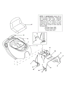 Hood & Seat Assembly parts for Yard-Man Lawn Tractor 13A-325-402 / 2001 from AppliancePartsPros.com