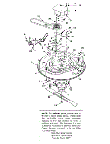 Spindle & Deck Assembly parts for Yard-Man Lawn Tractor 13A-325-402 / 2001 from AppliancePartsPros.com