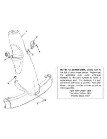 Steering Column parts for Yard-Man Lawn Tractor 13A-325-402 / 2001 from AppliancePartsPros.com