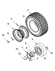 Wheels parts for Yard-Man Lawn Tractor 13A-325-402 / 2001 from AppliancePartsPros.com
