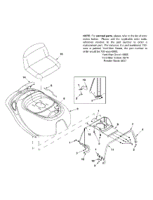 Seat & Hood parts for Yard-Man Lawn Tractor 13A-328-402 / 2002 from AppliancePartsPros.com