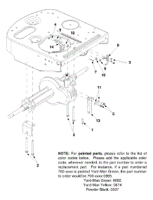 Transaxle Mounting parts for Yard-Man Lawn Tractor 13A-328-402 / 2002 from AppliancePartsPros.com