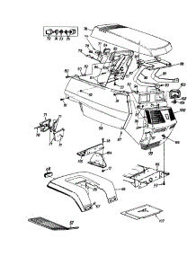 Hood Style 4 parts for Yard-Man Lawn Tractor 13A1674G401 / 1997 from AppliancePartsPros.com
