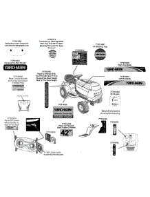 Label Map 13A2785s001 parts for Yard-Man Lawn Tractor 13A2785S001 / 2013 from AppliancePartsPros.com