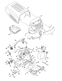 Hood parts for Yard-Man Lawn Tractor 13A2785S001 / 2014 from AppliancePartsPros.com