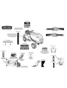 Label Map parts for Yard-Man Lawn Tractor 13A2785S001 / 2014 from AppliancePartsPros.com