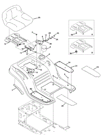 Seat & Fender parts for Yard-Man Lawn Tractor 13AC76LF055 / 2012 from AppliancePartsPros.com